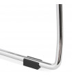 Chaise design gris foncé en tissu et métal Meteora