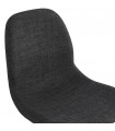 Chaise design gris foncé en tissu et métal Kora