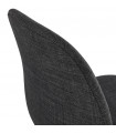 Chaise design gris foncé en tissu et métal Kora