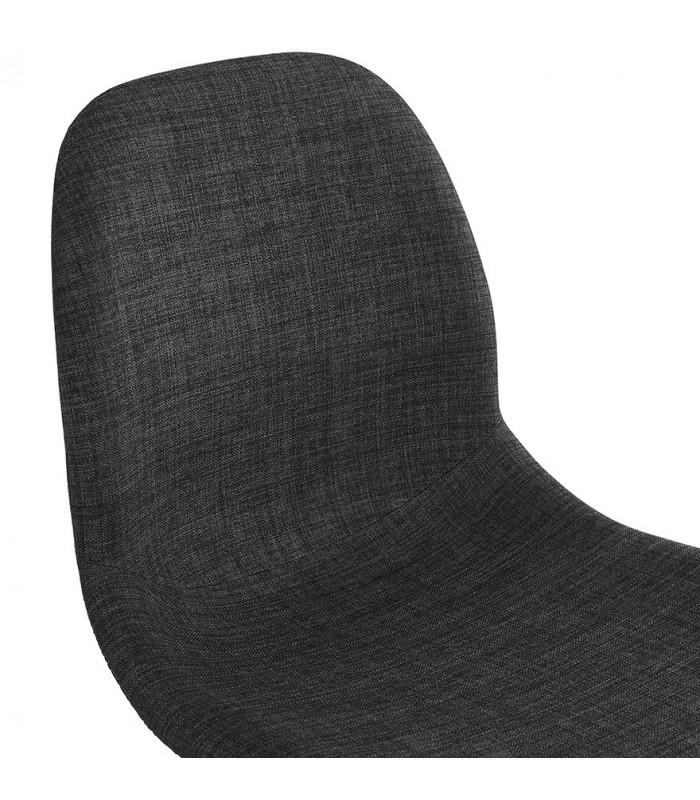 Chaise design gris foncé en tissu et métal Kora