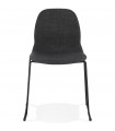 Chaise design gris foncé en tissu et métal Meteora