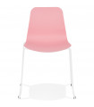 Chaise design rose en plastique et métal Amalfi