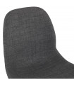 Chaise design gris foncé en tissu et métal Meteora