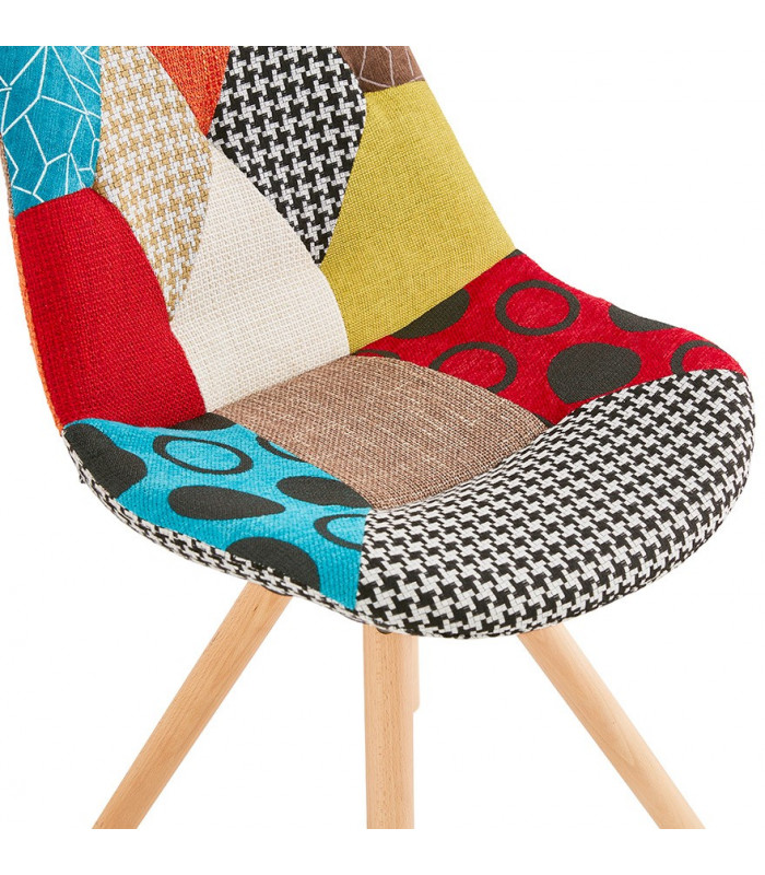 Chaise design en tissu et bois Marshall