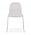 Chaise design gris clair en tissu et métal Meteora