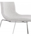 Chaise design gris clair en tissu et métal Meteora