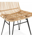 Chaise design naturel en bois et métal Harbour