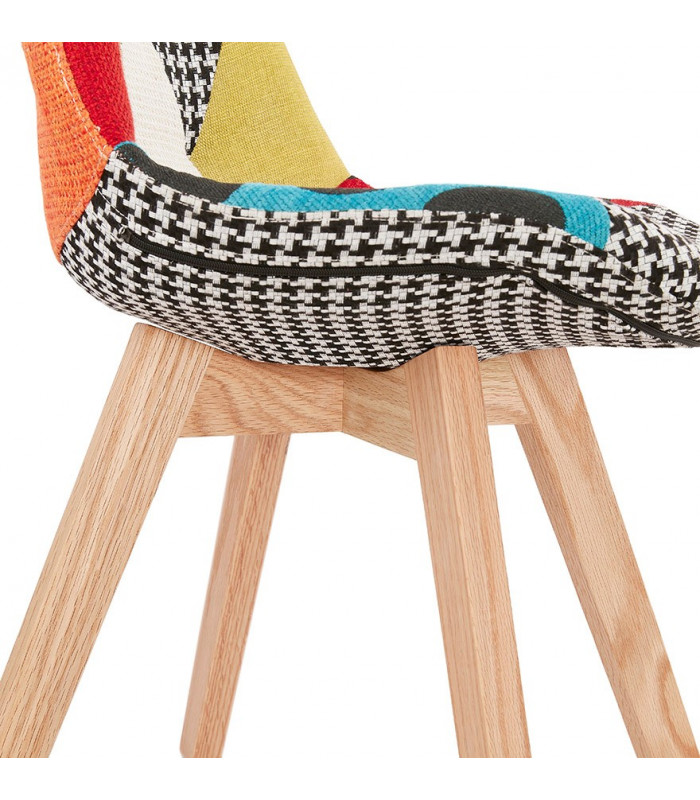 Chaise design en tissu et bois Klien
