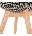 Chaise design en tissu et bois Klien