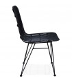 Chaise design noir en bois et métal Harbour