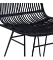 Chaise design noir en bois et métal Harbour
