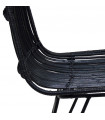 Chaise design noir en bois et métal Harbour