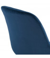 Chaise design bleu en tissu et bois Hoop
