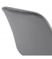 Chaise design gris en tissu et bois Kolo