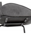 Chaise design gris foncé en tissu et métal Acadia