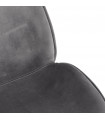 Chaise design gris foncé en tissu et métal Acadia