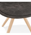 Chaise design gris foncé en tissu et bois Bluffton