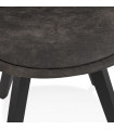 Chaise design gris foncé en tissu et bois Mordax