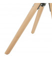 Chaise design noir en tissu et bois Eton