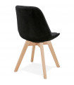 Chaise design noir en tissu et bois Kolo