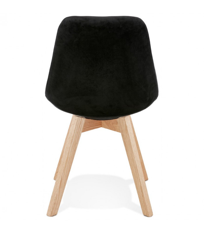 Chaise design noir en tissu et bois Kolo