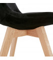 Chaise design noir en tissu et bois Kolo