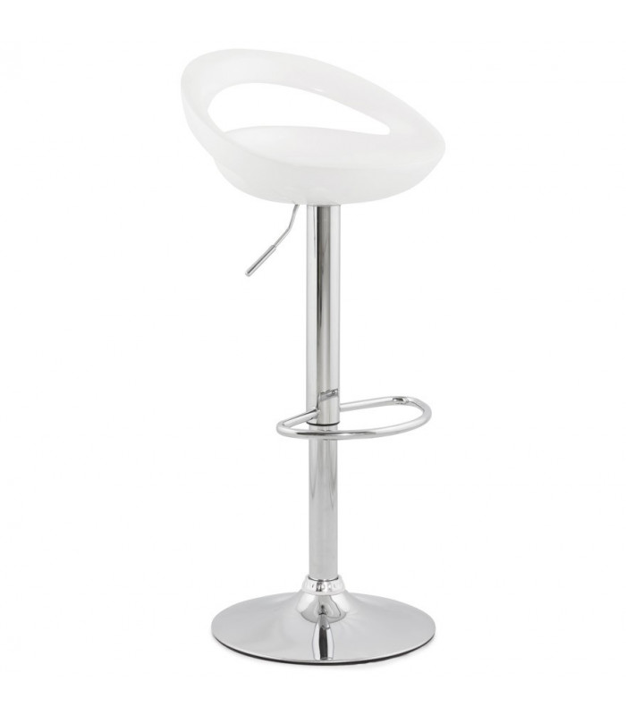 Tabouret de bar design blanc en plastique Plasma