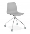 Chaise design gris en plastique et métal Malibu