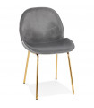 Chaise design gris foncé en tissu et métal Acadia