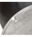 Fauteuil design noir en similicuir Leoni