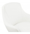 Fauteuil design blanc en similicuir Leoni