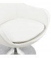 Fauteuil design blanc en similicuir Leoni