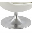 Fauteuil design blanc en similicuir Leoni