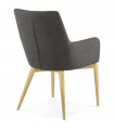 Fauteuil design gris foncé en tissu Dean