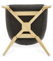 Fauteuil design gris foncé en tissu Dean