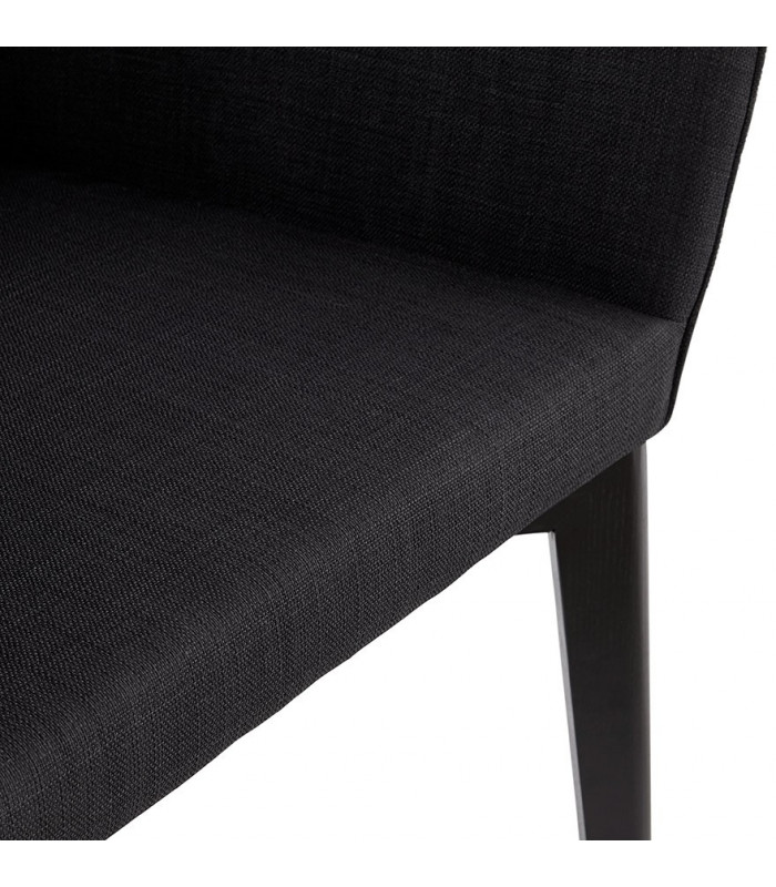 Fauteuil design noir en tissu Obi