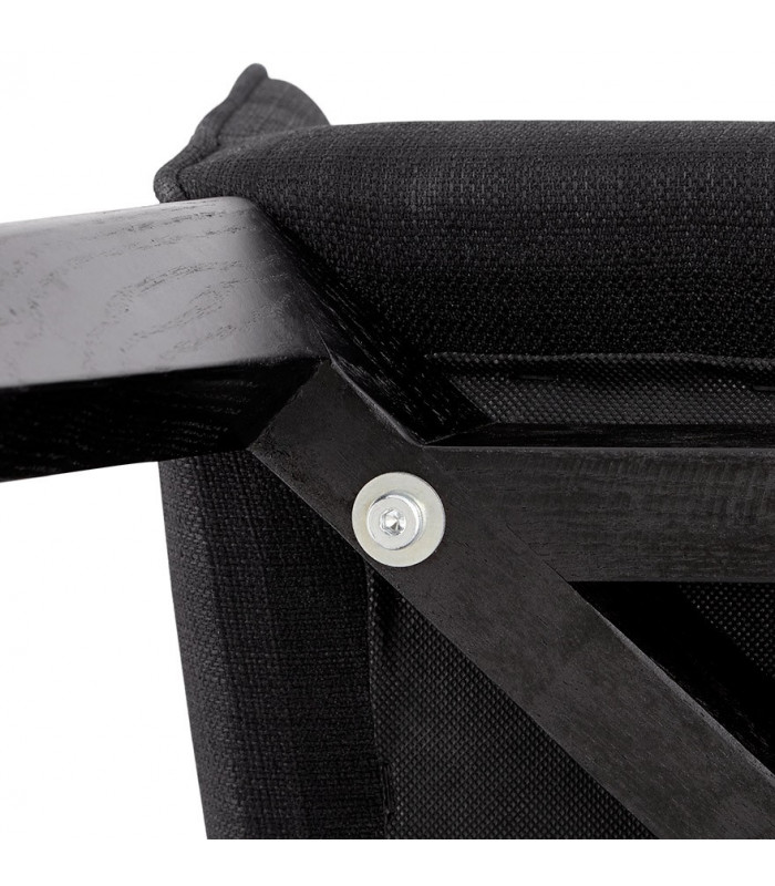Fauteuil design noir en tissu Obi