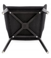 Fauteuil design noir en tissu Obi