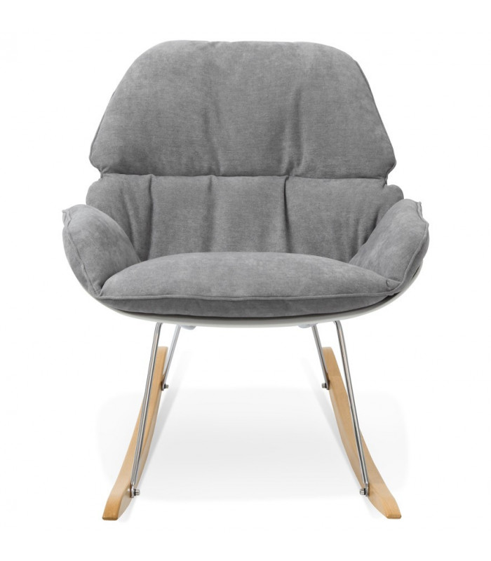 Fauteuil design gris clair en tissu Langella