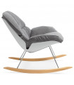 Fauteuil design gris clair en tissu Langella