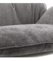 Fauteuil design gris clair en tissu Langella