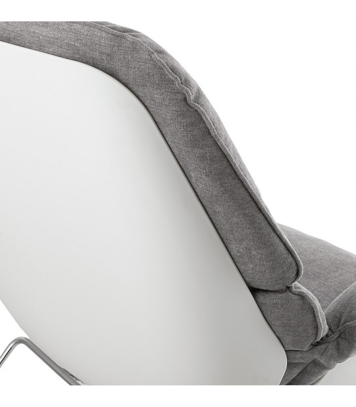 Fauteuil design gris clair en tissu Langella