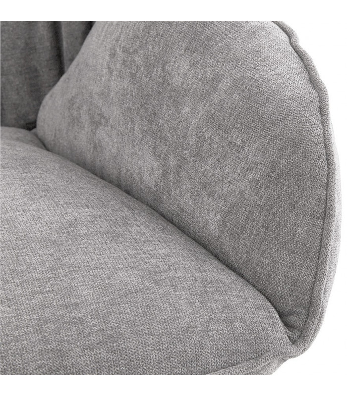 Fauteuil design gris clair en tissu Melbury