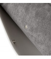 Fauteuil design gris clair en tissu Melbury
