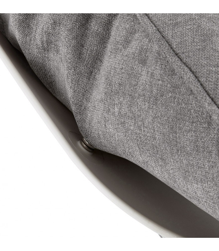 Fauteuil design gris clair en tissu Melbury