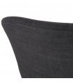 Fauteuil design gris foncé en tissu Ozias