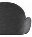 Fauteuil design gris foncé en tissu Ozias