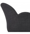 Fauteuil design gris foncé en tissu Ortona
