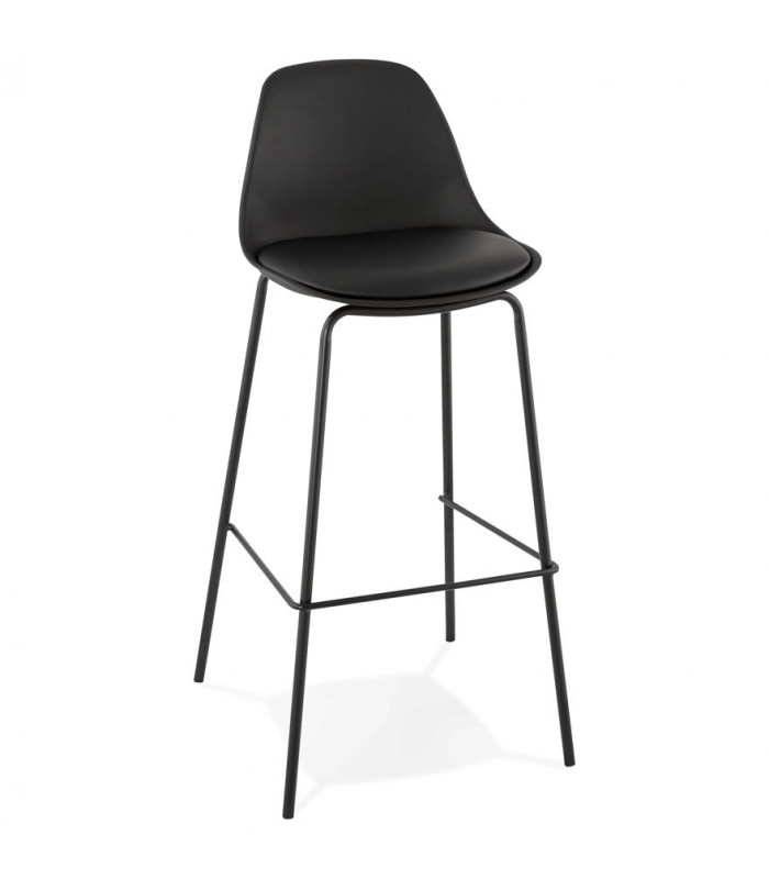 Tabouret de bar design noir en plastique Confetti