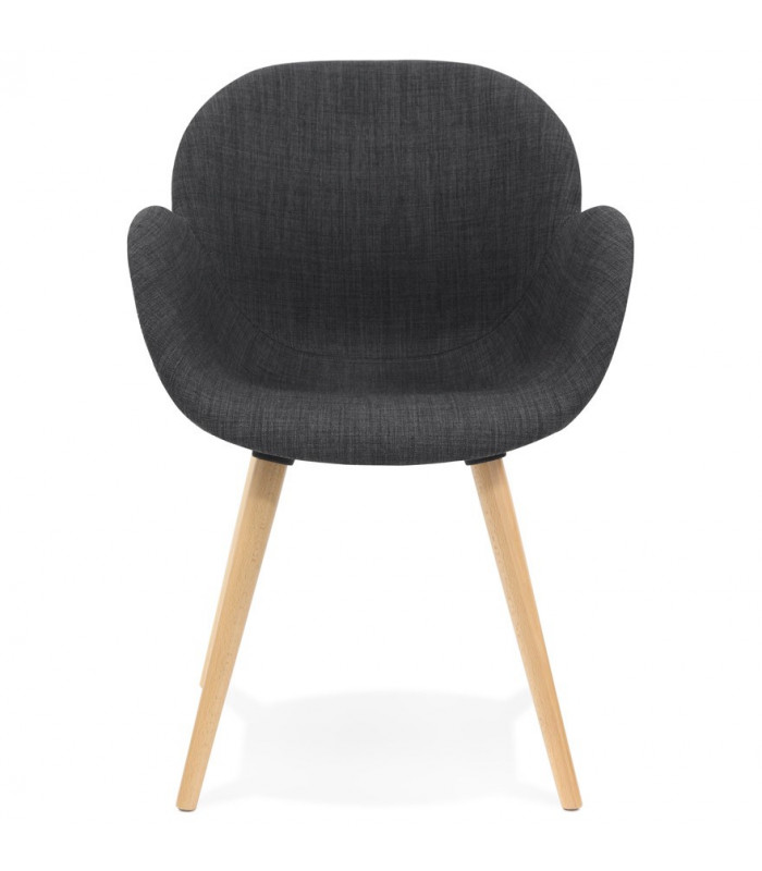 Fauteuil design gris foncé en tissu Marcella
